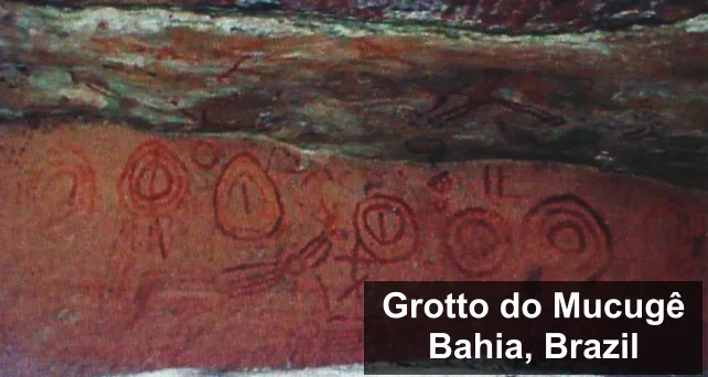 Cavepaintings And Petroglyphs In Caves And Grottos In Bahia, Brazil